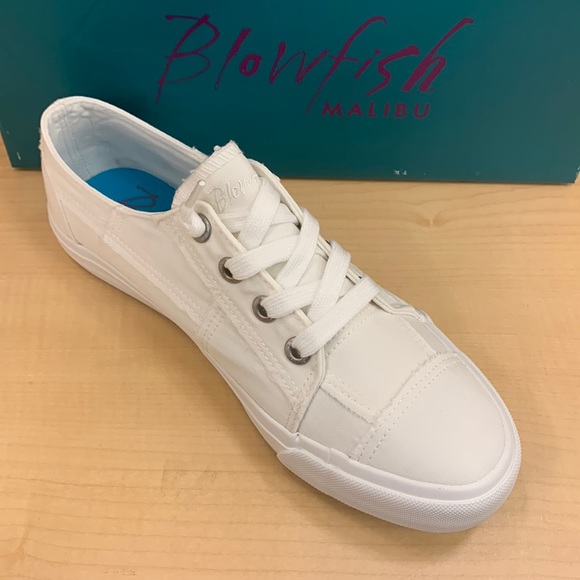BLOWFISH Malibu Maxine FE Slip On Sneakers, White Color Washed Recycled Canvas - Picture 1 of 11